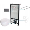 Potinkinis WC komplektas Deante Peonia 6in1, CDET6ZPW, Baltas/Titanium