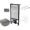Potinkinis WC komplektas Deante Peonia 6in1, CDETDZPW, Anthracite/Titanium