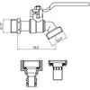 Deante rutulinis sodo čiaupas 1/2" su adapteriais