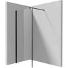 Walk-in dušo sienelė Deante Kerria Plus, 90 cm, Nero