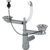 Sifonas granitinėms plautuvėms Deante Space-Saver Lux ZXY_9918, Steel