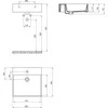 Praustuvas Deante Temisto su pastatoma konsole, 56.5x50 cm, CDTS6U5S, Baltas/Juodas