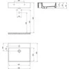 Praustuvas Deante Temisto su pastatoma konsole, 66.5x50 cm, CDTS6U6S, Baltas/Juodas