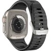 Decoded Decoded Ultra Traction – silikoninis laikrodis, skirtas Apple Watch 49/45/44/42 mm Gen 1-9 – SE (juodas)