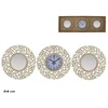 Pulksteņa komplekts ar 2 spoguļiem zari 24 cm 24 x 24 x 3 cm DECORLIFE ()