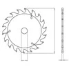 Dedra Diskinis pjuklas mediui su kietm 60d 255x30mm