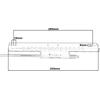 Dedra sėdynių bėgelio techninė schema matmenų diagrama