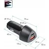 Defender įkroviklis Defender UCA-92 automobilinis įkroviklis USBx1 USB-Cx1 QC, PD maitinimo tiekimas