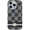 DKNY DKHMN61HCPTSK Apple iPhone 11 Xr 6.1 inch juodos spalvos kietas dėklas IML Checkered Mono Pattern & Printed Strip