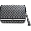 DKNY PU Leather Checkered Pattern and Stripe dėklas nešiojamam kompiuteriui 13/14" juodos spalvos