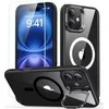 ESR Classic Hybrid KickStand HaloLock MagSafe & TEMPERED GLASS Apple iPhone 16 dėklas telefonui juodos spalvos