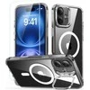 ESR CLASSIC HIBRIDINIS KICKSTAND HALOLOCK MagSafe ir grūdintas stiklas Apple iPhone 16, skaidrus