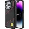 Ferrari FEHCP15LPWAK Apple iPhone 15 Pro 6.1″ juodos spalvos kietas dėklas Perforated Waves Metal Logo