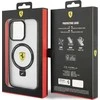 Ferrari FEHMP15LUSCAH Apple iPhone 15 Pro 6.1″ skaidrus kietas dėklas Ring Stand 2023 Collection MagSafe