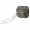 Guess PU 4G Classic Logo Pearl Strap dėklas skirtas Apple AirPods Pro 3 rudos spalvos