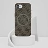 Guess PU Leather 4G Colored Ring MagSafe Apple iPhone 16e dėklas telefonui rudos spalvos