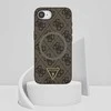 Guess PU 4G Strass Triangle Metal Logo Apple iPhone 16e dėklas telefonui rudos spalvos
