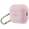 „Guess“ grūdėtas klasikinis logotipo dėklas, skirtas „AirPods Pro 3“ ausinėms - Rožinė