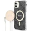 Apple iPhone 11 Guess dėklas 4G Print MagSafe + Belaidis Įkroviklis (GUBPP13XH4EACSW) juodos spalvos