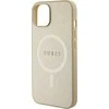 Guess GUHMP15MPSAHMCB Apple iPhone 15 Plus/ 14 Plus 6.7″ auksinis kietas dėklas Saffiano MagSafe