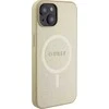 Guess GUHMP15MPSAHMCB Apple iPhone 15 Plus/ 14 Plus 6.7″ auksinis kietas dėklas Saffiano MagSafe