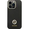Guess GUHCP15LM4DGPK Apple iPhone 15 Pro 6.1″ juodos spalvos kietas dėklas Silicone Logo Strass 4G