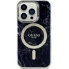 Guess GUHMP14XPCUMAK Apple iPhone 14 Pro Max 6.7″ juodos spalvos kietas dėklas Marble MagSafe