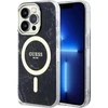 Guess GUHMP14XPCUMAK Apple iPhone 14 Pro Max 6.7″ juodos spalvos kietas dėklas Marble MagSafe