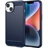 Hurtel Carbon Apple iPhone 14 flexible gel back dėklas telefonui mėlynos spalvos