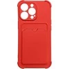 Hurtel Card Armor dėklas skirtas iPhone 13 Mini, raudonas