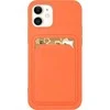 Hurtel Card silikoninis dėklas skirtas iPhone 12 Pro, oranžinis