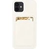 Hurtel Card silikoninis dėklas skirtas Samsung Galaxy S22 + (S22 Plus), baltas