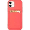 Hurtel Card silikoninis dėklas skirtas iPhone 12 Pro Max, oranžinis