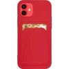 Hurtel Card silikoninis dėklas skirtas iPhone 12 Pro Max, raudonas