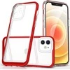 Hurtel Clear dėklas skirtas iPhone 12, raudonas