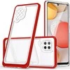 Hurtel Clear dėklas skirtas Samsung Galaxy A42 5G, raudonas