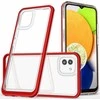 Hurtel Clear dėklas skirtas Samsung Galaxy A03, raudonas