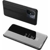 Dėklas Hurtel Glossy Flip Case, skirtas Xiaomi Redmi 11A / Poco C55 / Redmi 12C Clear View Case juoda