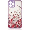 Hurtel Design Apple iPhone 13 Pro Max floral dėklas telefonui violetinės spalvos