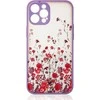 Hurtel Design Case dėklas, skirtas iPhone 13 Pro, purpurinis gėlėtas dangtelis