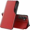 Hurtel Eco Leather View Case elegant su piniginės ir stovelio funkcionalumu Samsung Galaxy A56 – dėklas telefonui raudonos spalvos