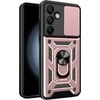 Hurtel Hybrid Armor Camshield su stoveliu ir kameros dangteliu Samsung Galaxy A56 – dėklas telefonui rožinės spalvos