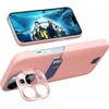 Hurtel Leather Samsung Galaxy S23 Card Wallet Stand dėklas telefonui rožinės spalvos