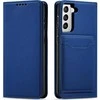 Hurtel Magnet Card dėklas skirtas Samsung Galaxy S22 + (S22 Plus), mėlynas