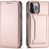 Hurtel Magnet Card dėklas skirtas iPhone 14 Pro Max, rožinis