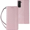 Hurtel Magnet Strap dėklas su dirželiu skirtas Samsung Galaxy S22 + (S22 Plus), rožinis