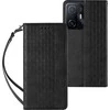 Hurtel Magnet Strap dėklas su dirželiu skirtas Xiaomi Redmi Note 11 Pro, juodas