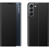 Hurtel New Sleep su stoveliu Samsung Galaxy S22 + (S22 Plus) dėklas telefonui juodos spalvos
