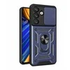 Hurtel Hybrid Armor Camshield su Stand and Camera dėklas skirtas Samsung Galaxy S25 Edge – Mėlyna