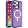 Dėklas Hurtel Armored magnetinis iPhone 14 Pro MagSafe Color Matte Case - violetinis